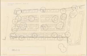 Friedhofserweiterung Manfort, Leverkusen: Lageplan 1:100, Einzelgräber Gräberfeld 34