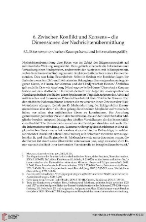 6.1. Botenwesen zwischen Raumpräsenz und Informationspolitik