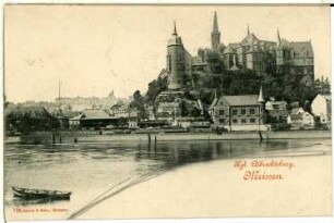 Meißen. Burgberg und Elbe