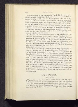 Louis Pasteur. (1822-1895).