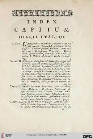 Index capitum diarii italici