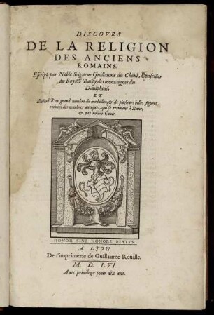 Discovrs De La Religion Des Anciens Romains