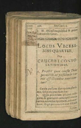 Locus Vicesimus Quartus. De Cruce Et Consolationibus.