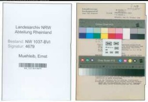 Entnazifizierung Ernst Muehleib , geb. 13.04.1914 (Registrator)
