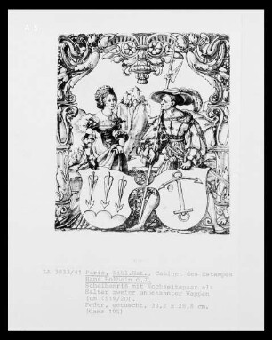 Hochzeitspaar mit Wappen