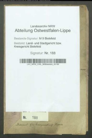 Kramme, Johann Heinrich, Heizer, Feldmark Bielefeld. Mattuk genannt Matto, Catharine Elise geb. Hermstrüwer, Bielefeld
