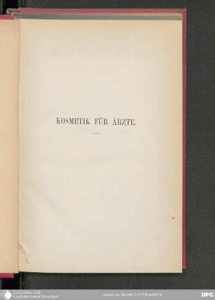 Kosmetik für Arzte