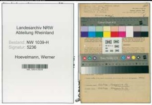 Entnazifizierung Werner Hoevelmann , geb. 19.02.1912 ()