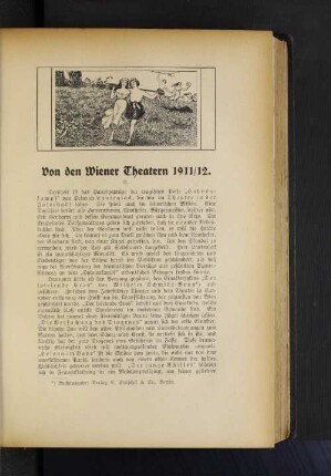 Von den Wiener Theatern 1911/12