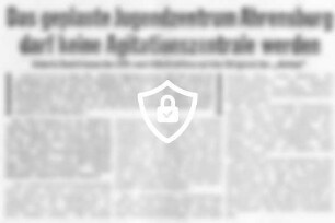 Das geplante Jugendzentrum Ahrensburg darf keine Agitationszentrale werden