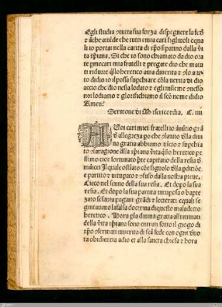 Sermone di misericordia