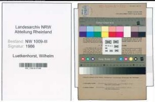 Entnazifizierung Wilhelm Luetkenhorst , geb. 08.09.1891 (Kaufm.Angestellter)