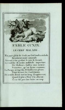 Fable CCIX. Le Cerf Malade.