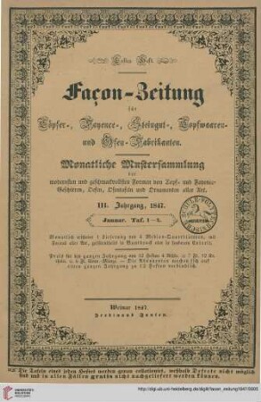 Erstes Heft (Januar 1847)