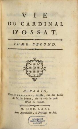 Vie Du Cardinal D'Ossat, 2