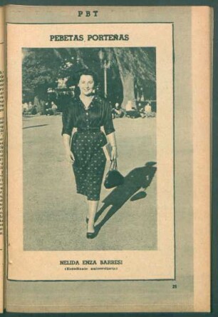 Nelida Enza Barresi (estudiante universitaria) - [Fotografía] : Pebetas porteñas