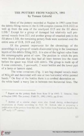 5: The pottery from Naqlun, 1993