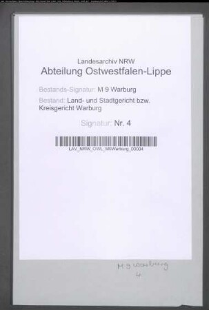 Vormundschaft für die Kinder des Handelsmanns David Würtenberg zu Rösebeck
