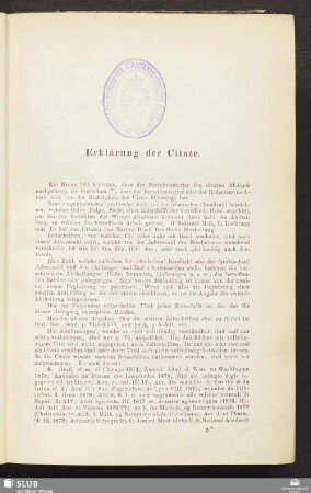 Erklärung der Citate