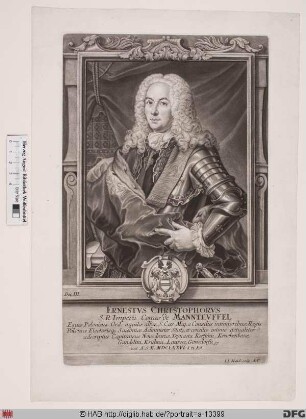 Bildnis Ernst Christoph von Manteuffel (1709 Reichsfrhr. /1719 Reichsgraf)