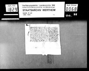 Philipp Sluchter von Erffenstein bekennt, dass ihm Ludwig von Bayern (Beyern), Herr zu Scharfeneck (Scharffneck), den halben Teil der Hubner Mühle bei Freimersheim (Freymersheim) zu Mannlehen verliehen hat.
