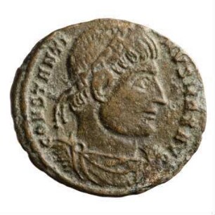 Münze, Follis, Aes 3, 332 - 333 n. Chr.