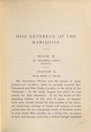 Miss Devereux of the Mariquita : a story of Bonanza days in Nevada, 2