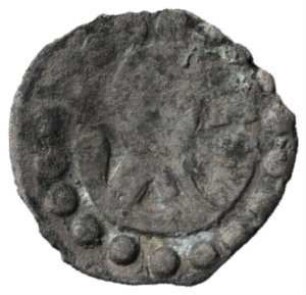 Fundmünze, Jagdhornpfennig, 16.-17. Jh.