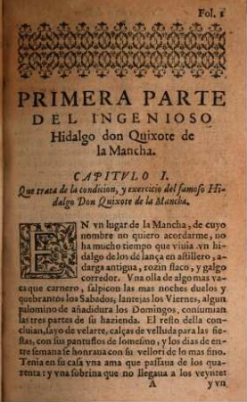 El Ingenioso Hidalgo Don Qvixote De La Mancha, [1]