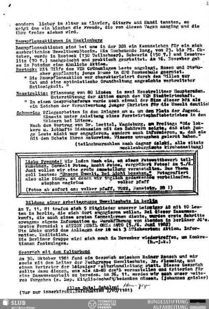 Bildung einer Arbeitsgruppe Umweltschutz in Berlin