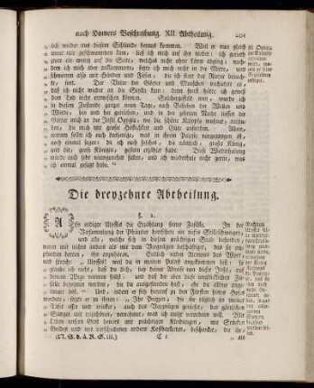 Die dreyzehnte Abtheilung.