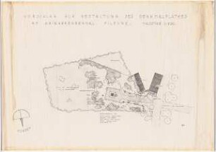 Ehrenmal Filehne: Lageplan mit Gartenplan 1:250