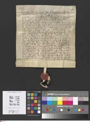 Weiterstadt: Graf Johann v. Katzenelnbogen spricht das St. Clarenkloster von allen Beschwerden zu Weiterstadt frei
