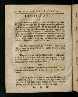 20, Corollaria