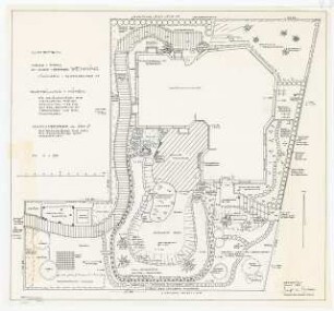 Garten Dr. Josef Wenning, Villingen-Schwenningen: Gartenplan Aufteilung und Höhen 1:50