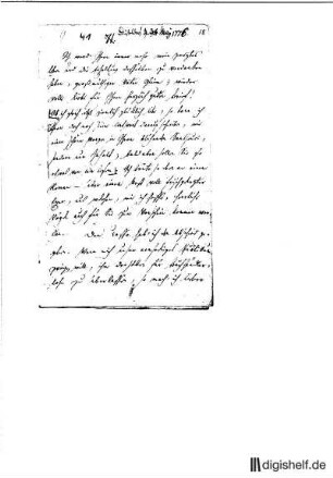 41: Brief von Wilhelm Heinse an Johann Wilhelm Ludwig Gleim