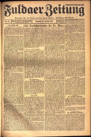 Ausgabe vom Dienstag, den 25. Januar 1927.