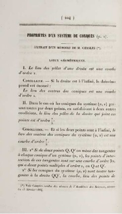 Propriétés d'un système de conques (...).