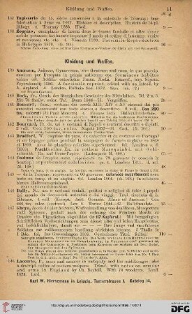 Kleidung und Waffen (Nr. 139 - 157)