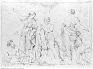 Real Museo Borbonico / descritto ed illustrato da Erasmo Pistolesi, Band 1., Herkules am Scheideweg (Taf. XCI)