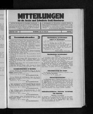 Jahrgang 1932, Hamburg, den 14. Februar, Nummer 7