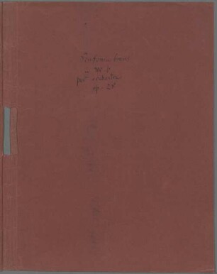 Symphonies, orch, op.28, Es-Dur, Sketches - BSB Mus.ms. 23174-1 : Oswald Kabasta // gewidmet // Sinfonia brevis // in Mi b magg // op. 28 // E. Wolf Ferrari // Alt Aussee // 1944 // 18 Aprile - Maggio 15