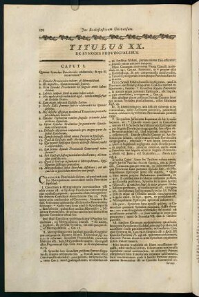 176-186, Titulus XX. De Synodis Provincialibus.