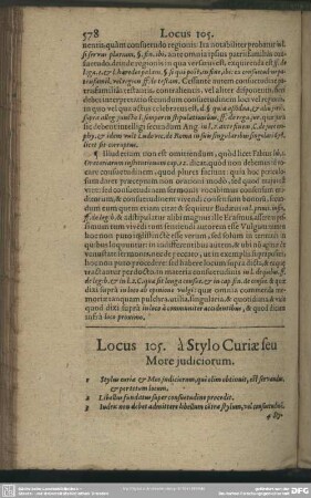 Locus 105. à Stylo Curiae More judiciorum