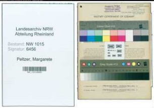Entnazifizierung Margarete Peltzer , geb. 29.12.1899 (Kauffrau)