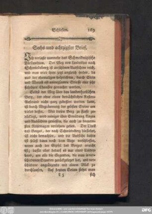 Sechs und achtzigster Brief.