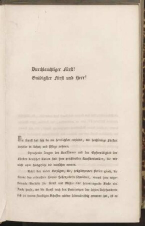 Durchlauchtiger Fürst! Gnädigster Fürst und Herr!