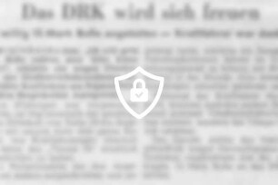 Das DRK wird sich freuen