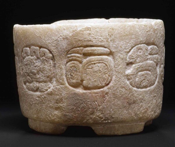 Stone vessel with hieroglyphs