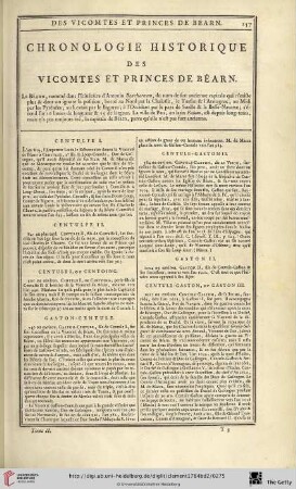 Chronologie historique des Vicomtes et Princes de Béarn